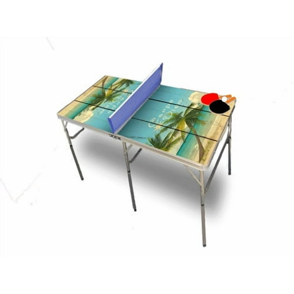 Beach Carpe Diem Portable Table Tennis Ping Pong Folding Table w/Accessories