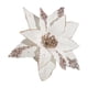 thumbnail image 2 of Adorno navideño de tela con forma de flor | Flor de Pascua de imitación dorada con lentejuelas de terciopelo | Decoración navideña para el hogar: árbol, pared, puerta, ventana, 2 of 6