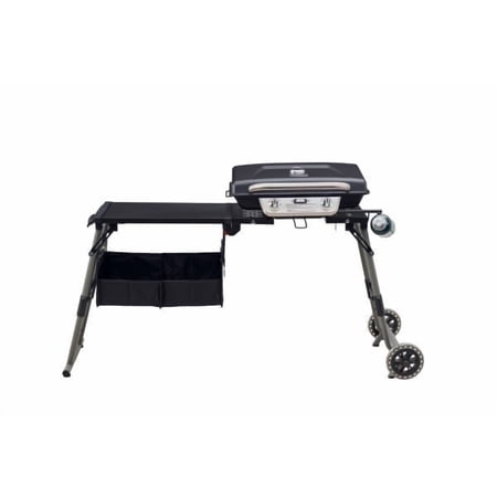 Cuisinart Prep ‘N Go Folding Gas Grill, Portable Stand-Up Propane Grill with Compact Fold and Storage Tote