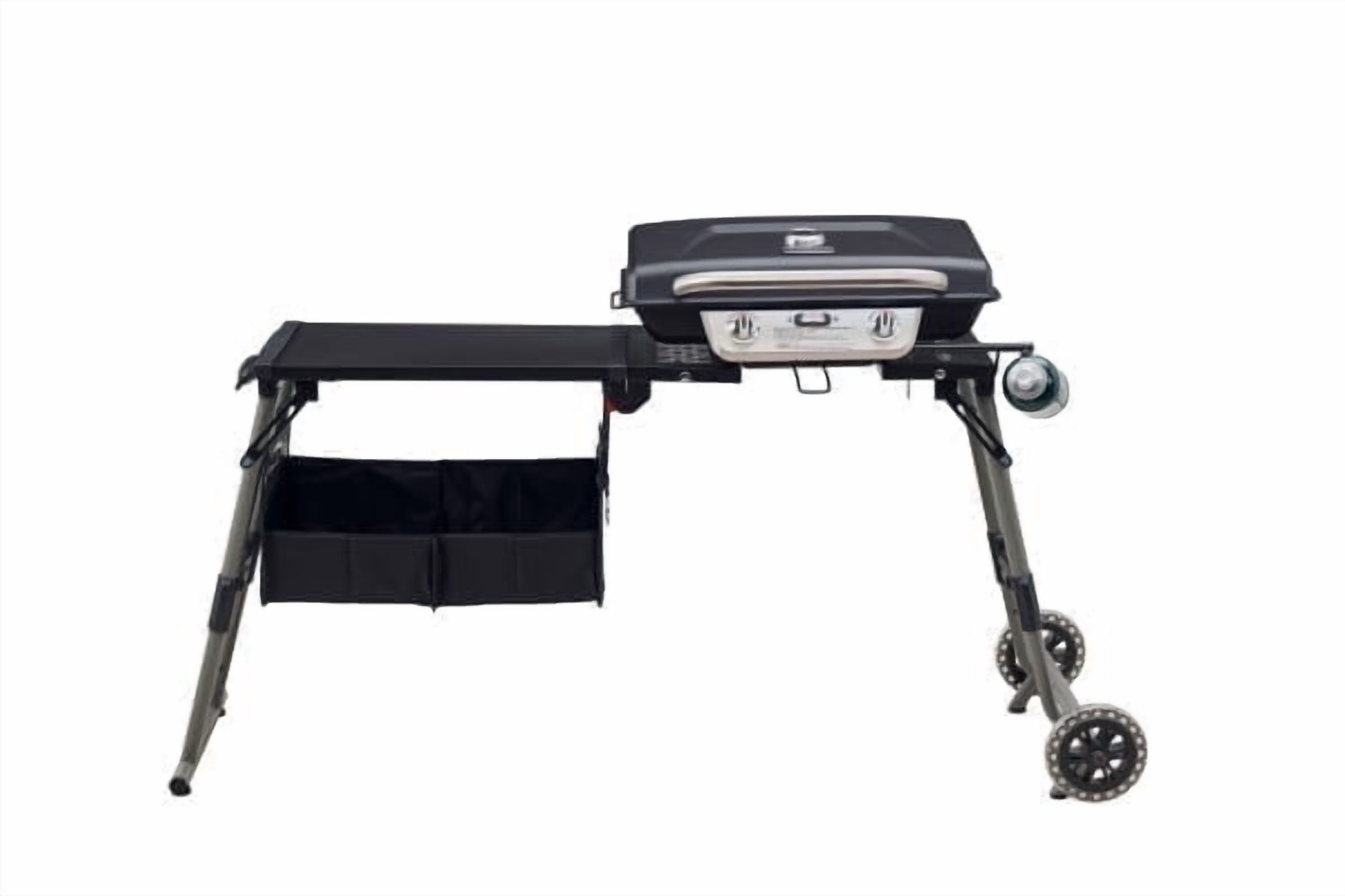 Cuisinart Prep ‘N Go Folding Gas Grill, Portable Stand-Up Propane Grill with Compact Fold and Storage Tote