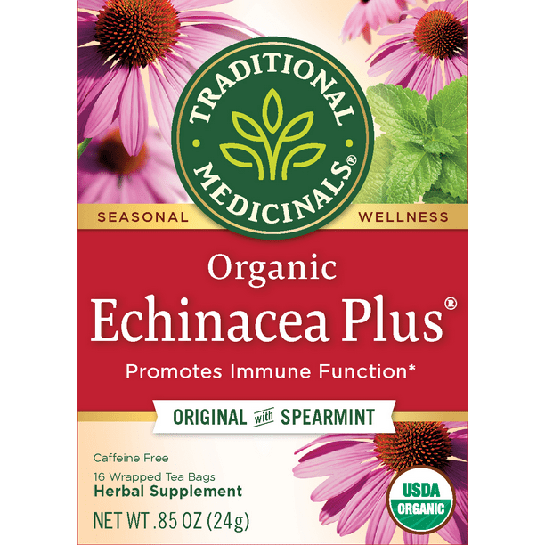 Traditional Medicinals Echinacea Plus Organic Herbal Supplement, 16 count, .85 oz