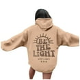 thumbnail image 2 of Christian Hoodies for Women 2025 Be The Light God's Gift Graphic Hoodie with Pockets Hooded Sweatshirt Women Pullover, 2 of 6
