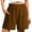Brun, variante sur Gpoecd Shorts Taille Haute Femme Shorts d'Été Décontractés Taille Haute pour Confort Élastique Coupe Ample Couleur Unie Bas Jambe Droite Shorts de Survêtement Kaki,TG