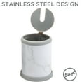 thumbnail image 3 of Bath Bliss Self Closing Lid Toilet Brush and Holder in Marble 4.5" Rd x 14.75", 3 of 7