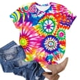 thumbnail image 4 of jobturf Graphic Tees for Women Summer Loose Fit Crew Neck T Shirts Beach Short Sleeve Going Out Tops Vacation Outfits S-3XL, 4 of 6