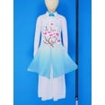 thumbnail image 4 of Aislor Kids Girls Chinese Traditional Dance Cheongsam Style Costume Yangko Classical National Dress Set with Pants, 4 of 7