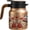 Peacock, variant on Vintage Floral Teapot with Infuser for Loose Tea, 1000ml Insulated Stainless Steel Tea Kettle, Thermal Carafe with Leak-Proof Lid, Hot/Cold Retention 6-12H (Blue flowers)