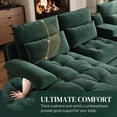 thumbnail image 7 of Rophefx Chenille Oversized Cloud Modular Sofa,134" U Shaped Sectional Sofa Couch with Storage Console&USB Port,6 Tufted Deep Seater Couch Set for Living Room,Green, 7 of 7
