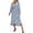 Floral Blue, variant on Womens Dresses Fall V Neck Floral High Waist Ruffle Wedding Guest Boho Spring Long Sleeve Dress,XXL