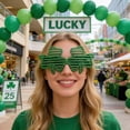 thumbnail image 4 of Dserhfy St Patrick's Day Glasses Glitter Shamrock Beer Bottle Eyeglasses Green Lucky Irish-themed Photo Booth Props for Home Party Favors, 4 of 8
