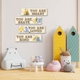thumbnail image 3 of Juego de 4 piezas de arte de pared infantil Winnie Pooh en madera para decoración de habitación infantil (30x8 cm), 3 of 6