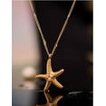 thumbnail image 5 of Monebena 18K Gold Plated Starfish Necklace - Seashell Pendent Ocean Themed Necklace - Boho Summer Beach Jewelry, 5 of 8