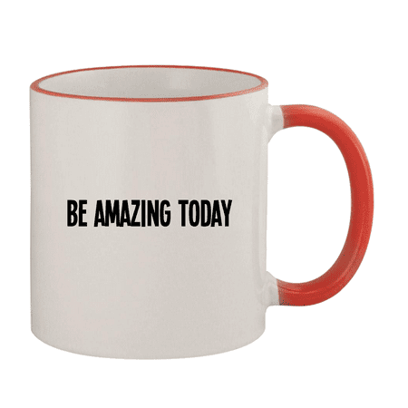 

Be Amazing Today - 11oz Colored Handle and Rim Coffee Mug Red
