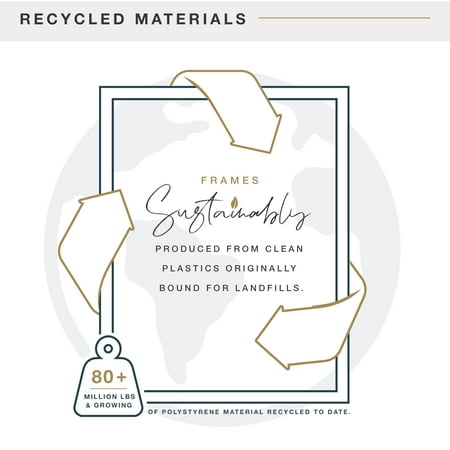 MCS Foundation 16x24 Poster Frame Traditional Brass, Vertical & Horizontal Wall Hanging Large Picture Frame for Photos, Posters & Art Prints (1-Pack)