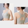 thumbnail image 2 of Penkiiy Women Bras Women's Bra Soild Wire Free Underwear One-Piece Bra Everyday Underwear Green Bras, 2 of 3