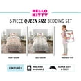 thumbnail image 5 of Hello Kitty Kids Queen Bed in a Bag, 6Pc Bedding Set, Comforter and Sheets with Bonus Tote, 5 of 8