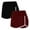 Wine, variant on Timegard 2pc Shorts for Women Casual Workout Running Shorts Fitting Comfy Athletic Summer Solid Color