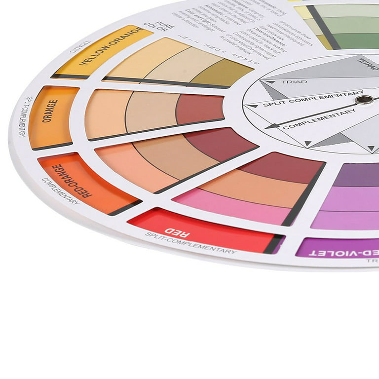 Fdit Mix Color Wheel, Pigment Color Chart, Color Wheel, For Nail Art Color  Matching Tool Paper Card Supplies For Painting 