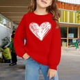 thumbnail image 4 of Mercatoo Teen Girls Oversized Pullover Sweatshirts Cute Heart Graphic Crew Neck Sweatshirts Kids Cotton Loose Long Sleeve Sweater, 4 of 7