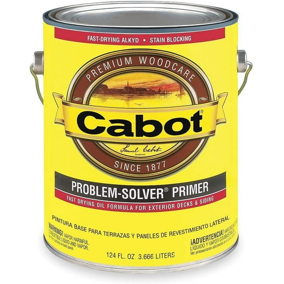 Cabot - 140.0008511.007 - Exterior Primer with 400 to 500 Smooth Surface, 150 to 250 Rough Surface sq. ft. Coverage, Flat Whit pkg of 4