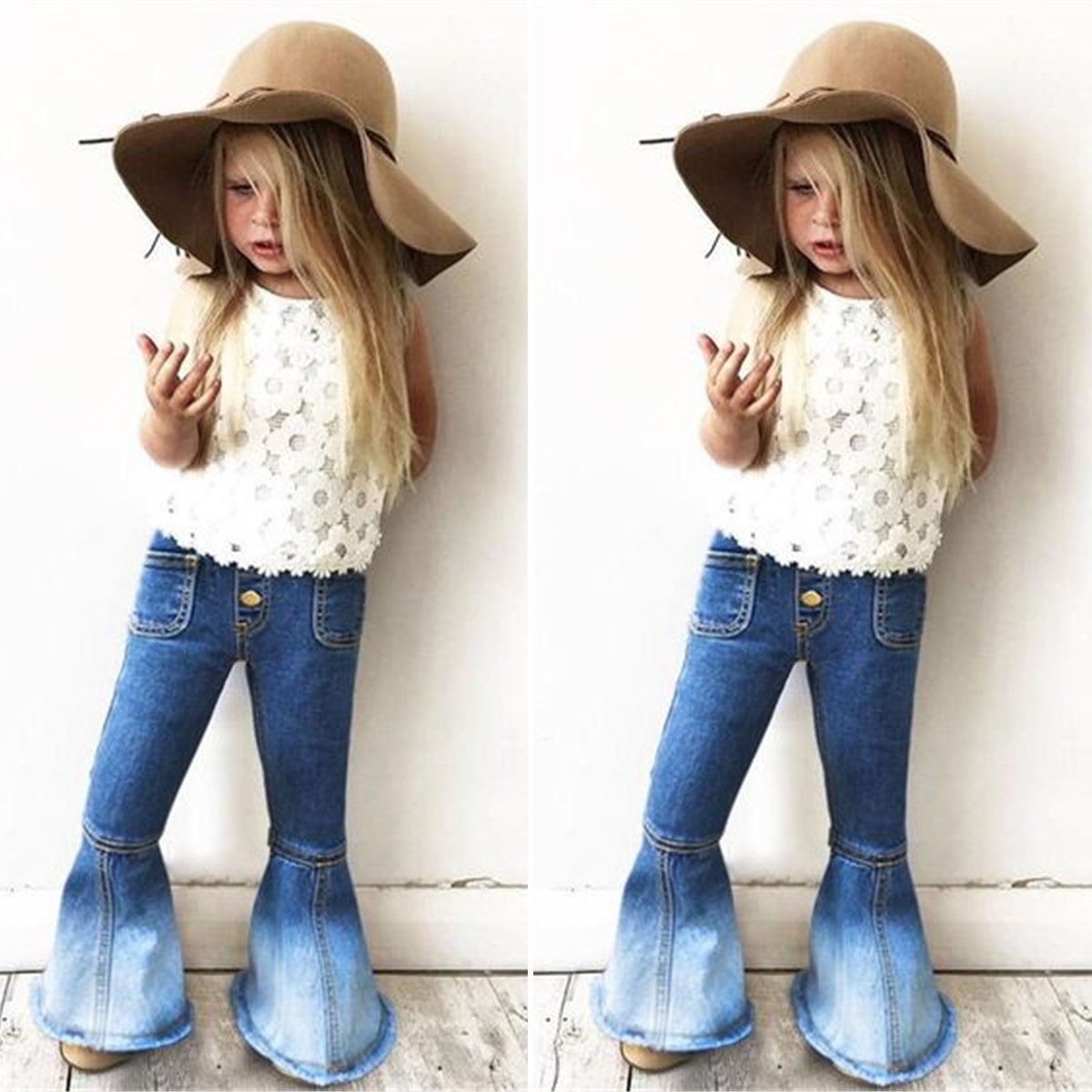 Kid Girl Clothes Short Sleeve Top T 