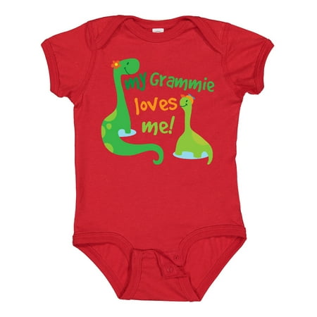 

Inktastic My Grammie Loves Me Grandson Dinosaur Gift Baby Boy Bodysuit