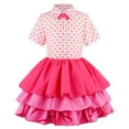 thumbnail image 4 of Pink Princess Dress Outfit with Jacket, Bag, Belt and Wig Featuring a Pink Dress, Matching Cropped Jacket, Cute Heart Pouch, Decorative Belt and Long Pink Wig - Great for Parties, and School Events, 4 of 9