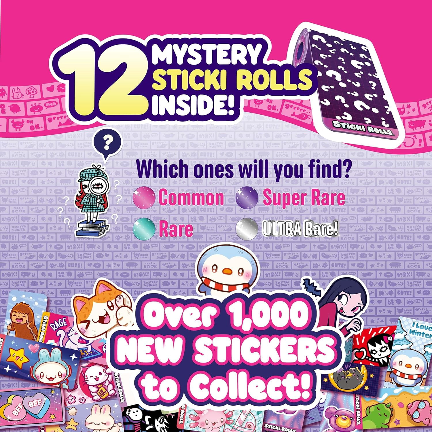 Sticki Rolls Station SERIES 2 Sticki Book Set for Girl