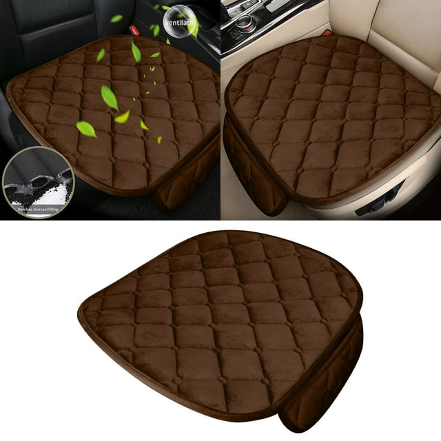 Ycandiee Car Seat Cover, Comfortable Car Seat Covers, Car Seat Bottom Covers Protectors, Universal Front Seat Covers for Car Accessories with Storage Pockets, Padded Car Interior Covers