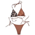 thumbnail image 6 of Womens Bathing Suits 2 Piece Bathing Suits Womens Sexy Thong Bikini Swimsuits String Push Up Padded Bathing Suit 2 Piece Cheeky Swimwear With Metal Ring, 6 of 6