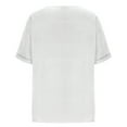 thumbnail image 5 of Tqcoqu Women's Short Sleeve Shirts Crew neck Loose Casual Summer Basic Tees Tops,White,Women's S-XXL, 5 of 6