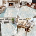 thumbnail image 6 of Blue Coastal Coral 5'x7' Area Rug, Summer Beach Ocean Abstract Art Washable Non-Slip Soft Rugs, Low-Pile Large Carpet for Living Room Bedroom Dining Room, Non-Shedding Accent Rug, 6 of 9