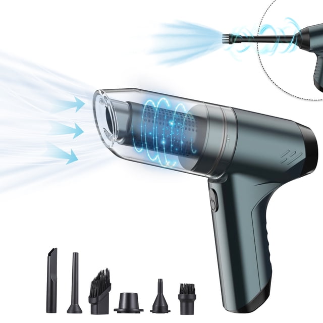 Handheld Vacuum Cordless 19000Pa Strong Suction 3 in 1 Dust Buster Air Blower and Hand Pump Vacuum Cleaner 120W High Power and Dry Portable Cleaner Rechargeable Hand Held Vacuum Cleaner for