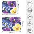 thumbnail image 6 of Dish Drying Mat for Kitchen Counter 16x18/18x24 Flowers Pansies Absorbent Coffee Bar Mat Dish Drainer Rack Mat for Kitchen Counter, 6 of 7