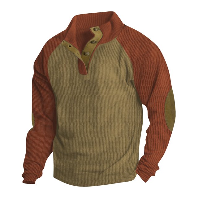 Spring And Autumn Men's Standing Collar Sweatshirt Is Outdoor Casual Sweaters Tops XL