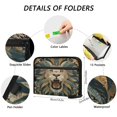 thumbnail image 3 of Organ Folder 14.2 x 0.8 x 10.6 Inches 13 Separate Pockets A4 Size Documents Folder A Sort Storage File Manager For The Home Office Cartoon Fierce Lion, 3 of 7