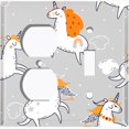 thumbnail image 4 of Metal Light Switch Plate Cover Magical Orange Rainbow Unicorn UNI009, 4 of 13