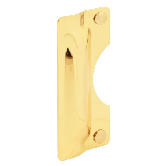 3 in. x 7 in. Bright Brass Plated Steel Outswing Latch Guard