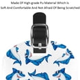 thumbnail image 4 of Square 2Pack PU Leather Shark Cruise Luggage Tag with Privacy Cover and Name ID Tag for Travel Handbags Backpacks Luggage Tags, 4 of 6
