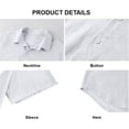 thumbnail image 5 of Men's Casual Button Down Short Sleeve Shirt Button Up Summer Beach Regular-fit Cotton Speard Collar Tops, 5 of 5