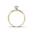 thumbnail image 4 of 10kt Yellow Gold His Hers Round Diamond Cluster Matching Wedding Set 1/10 Cttw, 4 of 5