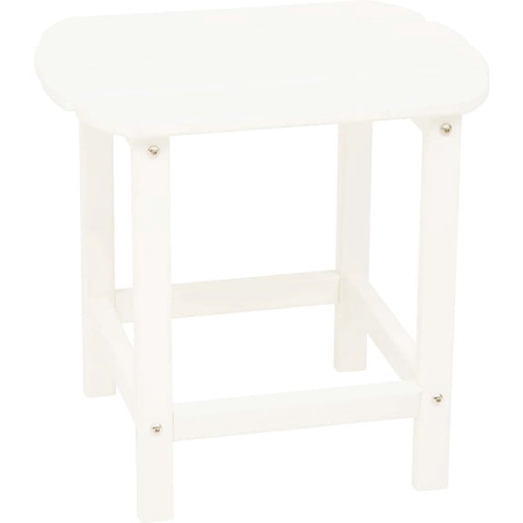 Outdoor Expressions White HDPE Side Table EY8002WH