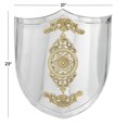 thumbnail image 3 of DecMode Silver Metal Armor Shield Wall Decor, 3 of 8