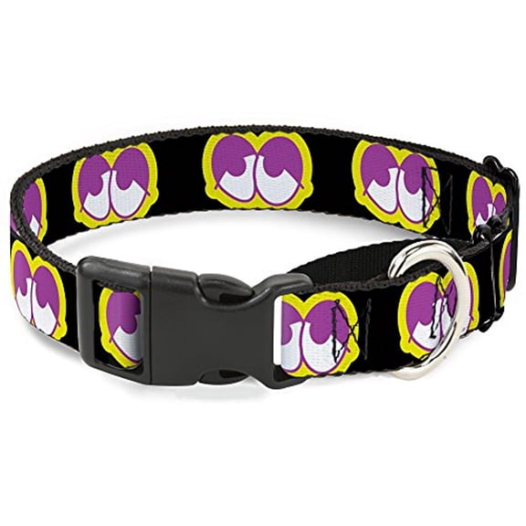 Buckle-Down Dopey Eyes Black Yellowith Purple Martingale Dog Collar