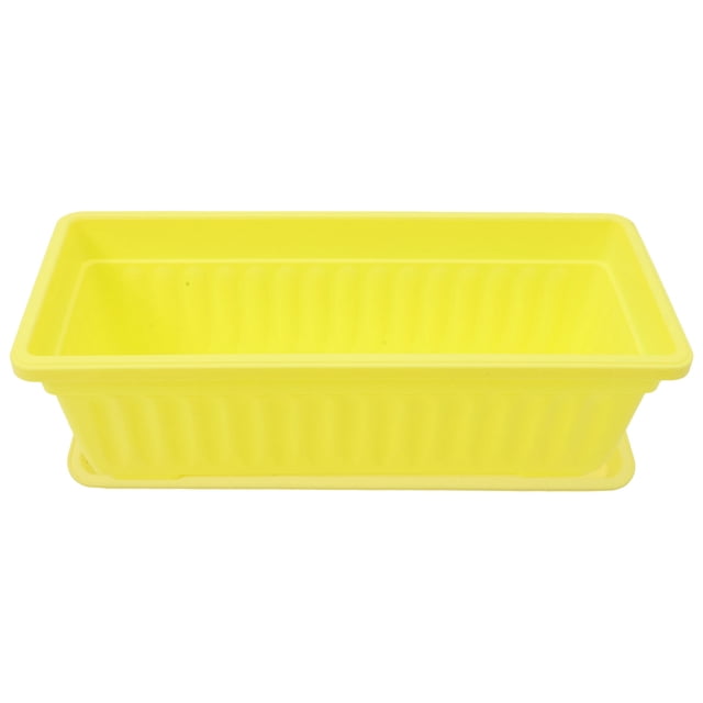 MOVTOTOP 2 Sets Rectangular Window Flower Planter Boxes with Tray for Plants and Vegetables