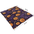 thumbnail image 2 of Halloween Pumpkins and Bat Webs Blanket,Comfortable Soft Lamb Wool Throw Blanket,All Season,Warm Lightweight Blankets for Sofa Bed Couch Living Room Chair,50"x60", 2 of 4