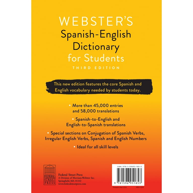 Federal Street Press Webster's Spanish-English Dictionary for