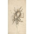 thumbnail image 2 of Charles Monblond 12x18 Black Ornate Wood Framed Double Matted Museum Art Print Titled - Musical Trophy (19th Century), 2 of 5