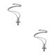thumbnail image 3 of Qarigey Rhinestone Inlay Pendant Lovely Necklace Lightweight Portable Chain Fashion Necklaces Jewelry Pendants for Men 2Conjunto, 3 of 6