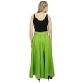 thumbnail image 2 of Bimba Jupe Verte en Coton pour Femme, Motif Gota Patti, Taille à Cordon et Franges - L, 2 of 5